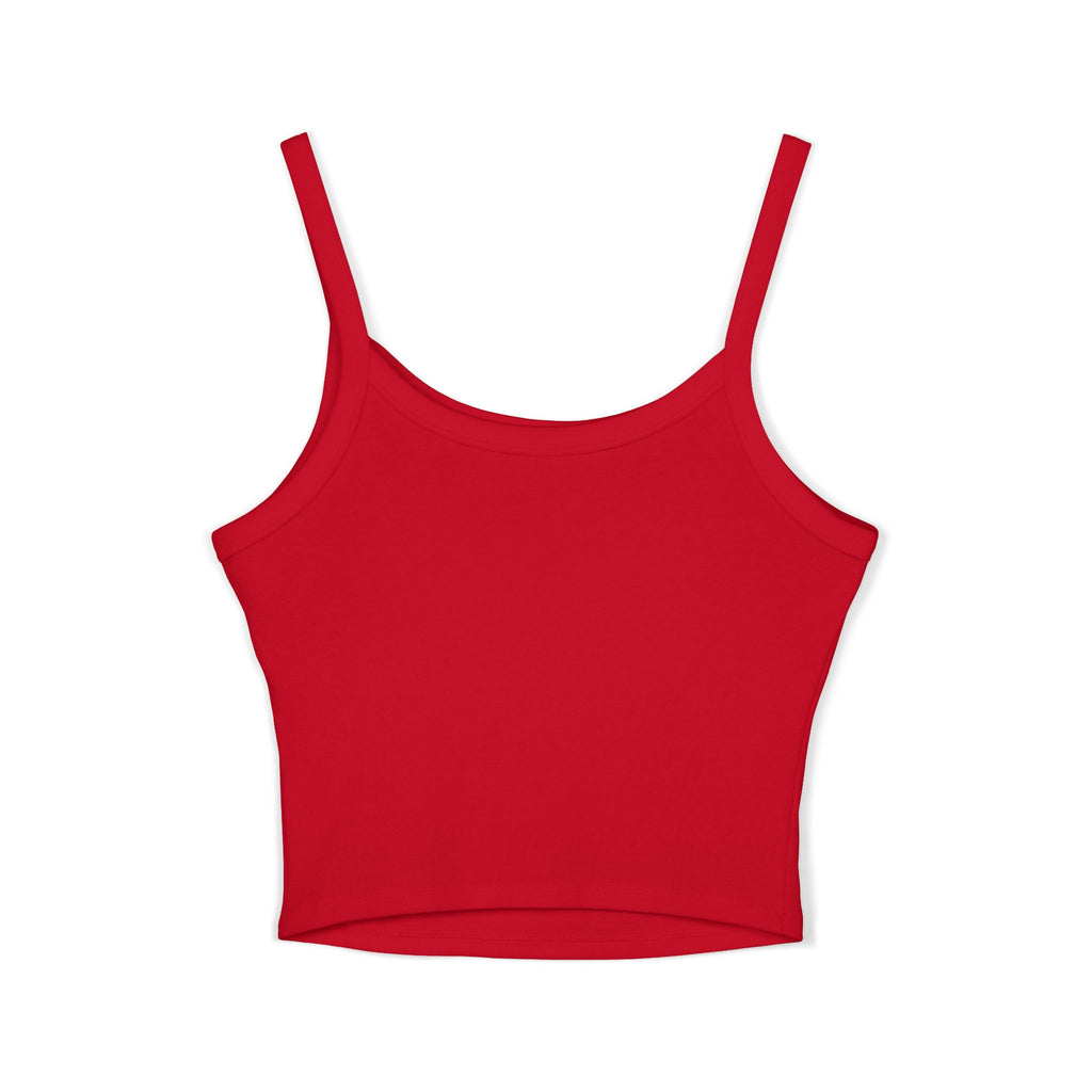 All Aloha Women's Spaghetti Strap Tank Top — Tropical Vintage Script Crop