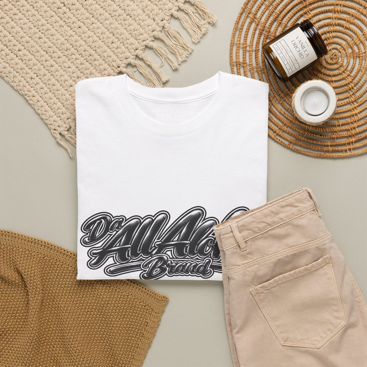 Aloha Brand Script T-Shirt — Retro Hawaiian Surf Graphic Tee